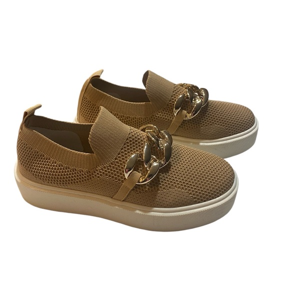 Flat Low-Cut Round Toe Shoes, Breathable Mesh With Chain Decor. Size 6.5 - Picture 9 of 11